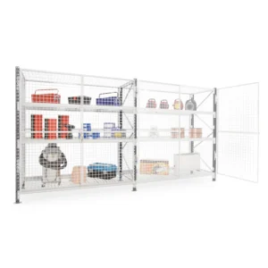 Rayonnage EPSIVOL sécurisé grillagé - H: 2000 mm ou 2500 mm