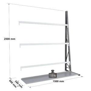 Rayonnage pour stockage vertical monoface – profondeur 340 mm – EPSIVOL VERTICAL