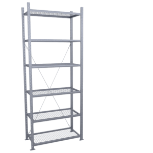 Rayonnage tubulaire grillage pour stockage sécurisé
