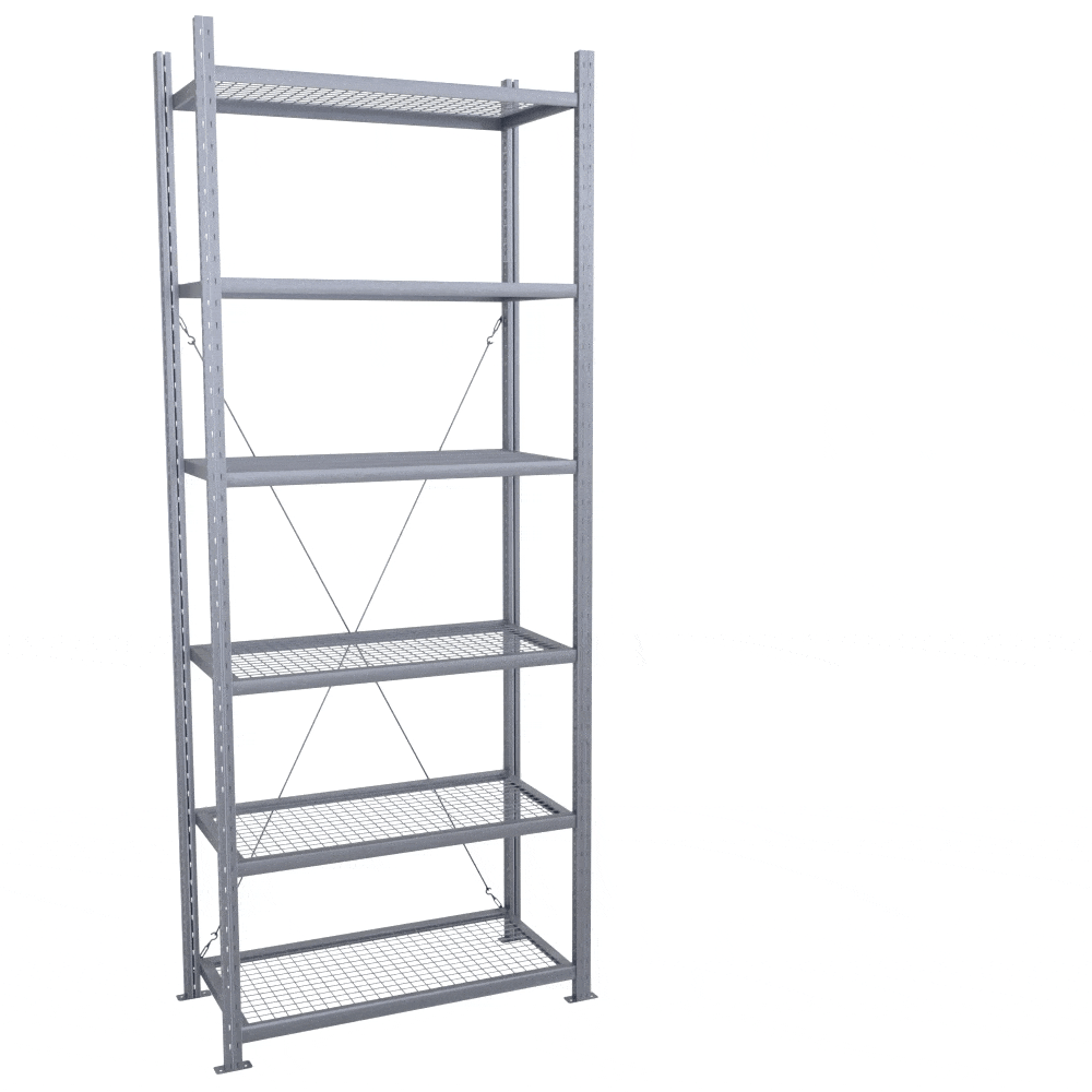 Rayonnage tubulaire grillage pour stockage sécurisé