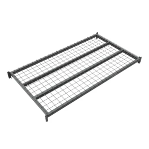 Tablette tubulaire grillagée pour étagère métallique