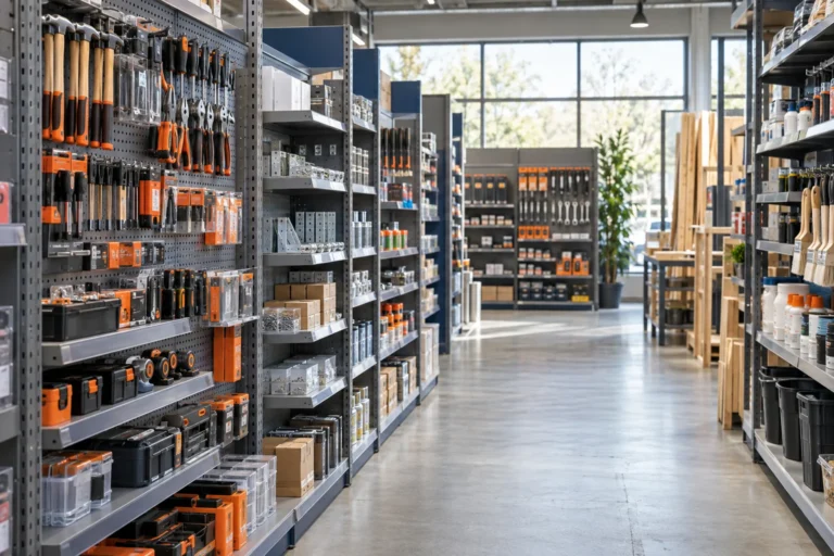 rayonnage magasin bricolage